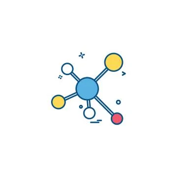 Atomic science icon vector Stock Illustration