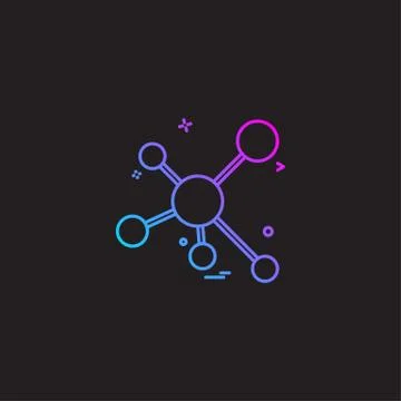 Atomic science icon vector Stock Illustration