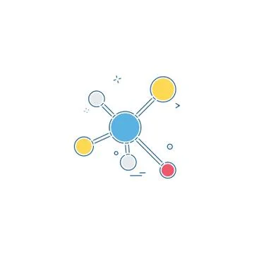 Atomic science icon vector Stock Illustration