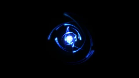 Atomic Science Rotating Particle Electron Animation - Seamless Loop Blue Stock Footage 88091475