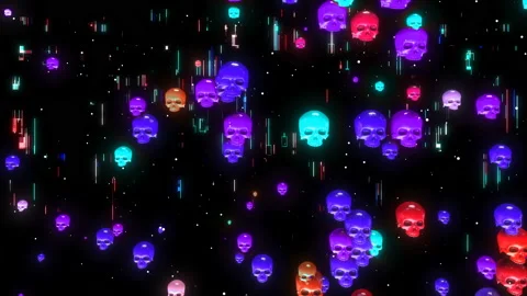Atomic Skull 4K 03 Stock Footage 117997185