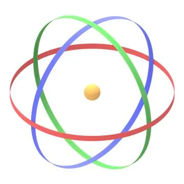 Atomic structure, artwork Stock Illustration