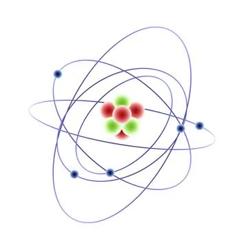 Atomic structure, artwork Stock Illustration