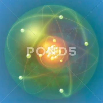 Atomic structure, conceptual artwork Stock Illustration