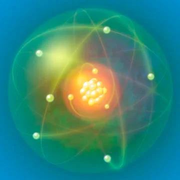 Atomic structure, conceptual artwork Stock Illustration