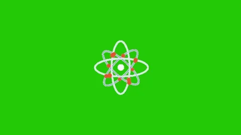 Atomic structure on green screen Stock-Footage 332209785