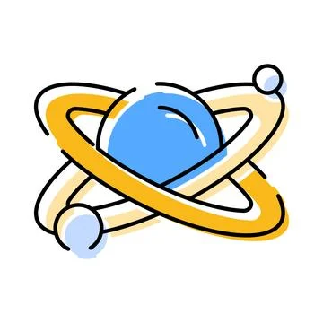 Atomic structure model representing science and technology Stock Illustration