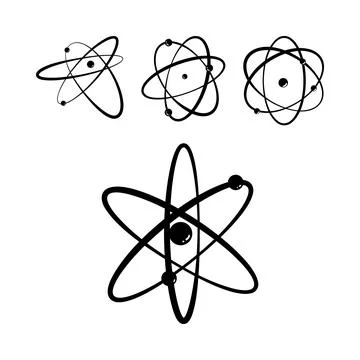 Atomic structure models representing science and education 스톡 일러스트