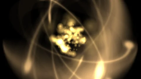 Atomic structure simulation X Stock Footage 310545420