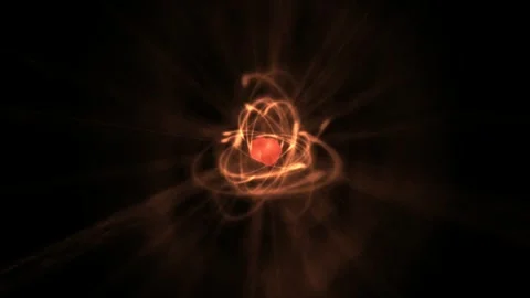 Atomic structure simulation X Stock Footage 310546358