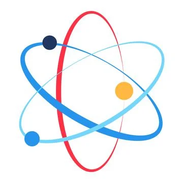 Atomic Structure Spin Swirl In Nucleus Stock Illustration