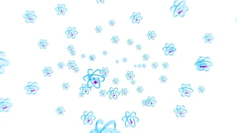 Atomic Structure Zooming Animation in 4K for Scientific and Educational Visuals Stock Footage 333366941