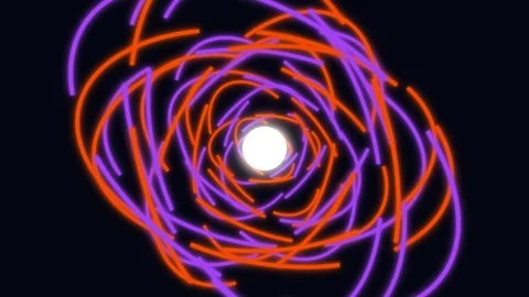 Atomic Swirling Plasma Particle Spiral Force Energy Video stock 341845197