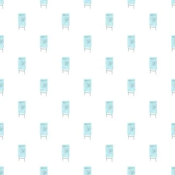 Atomic symbol pattern repeating on light blue billboards 스톡 일러스트