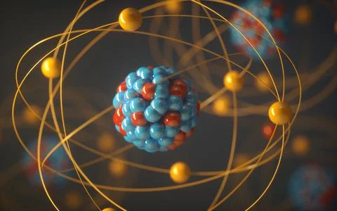 Atomic System Nuclear Power Energy 스톡 일러스트
