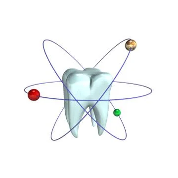 Atomic tooth Stock Illustration