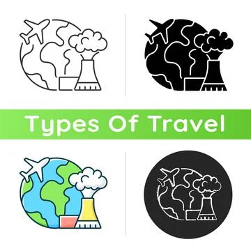 Atomic tourism icon Stock Illustration