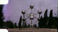 Atomium Brussels Belgium 1950S Vintage Retro Film Home Movie 5498 Stock Footage