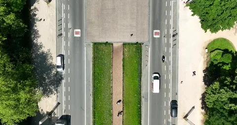 Atomium, Brussels, Belgium, June 2022. Drone Aerial Bird's Eye view Stock Footage 277571089