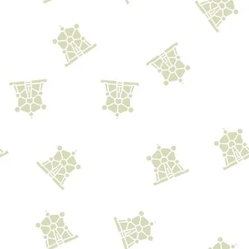 Atomium monument glyph seamless pattern Ilustração Stock