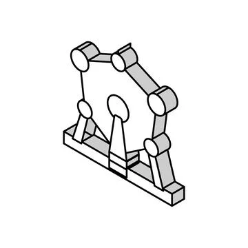 Atomium monument isometric icon vector illustration Ilustração Stock