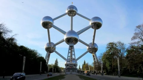 Atomium Time-Lapse Brussel Stock Footage 74960202