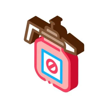 Atomizer Tool isometric icon vector illustration Ilustração Stock