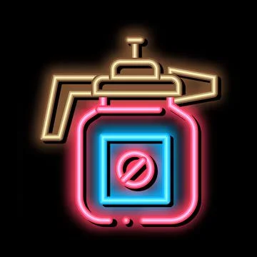 Atomizer Tool neon glow icon illustration Ilustração Stock