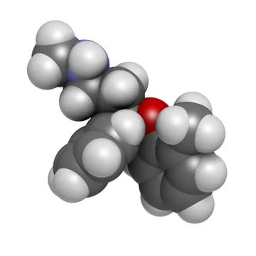 Atomoxetine attention-deficit hyperactivity disorder (adhd) drug, chemical st Stock Illustration