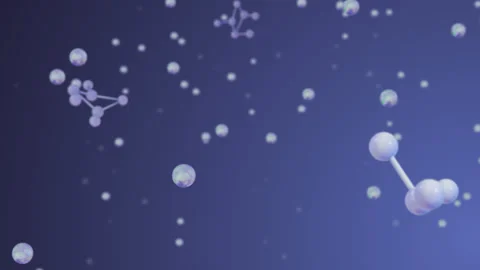 Atoms and Molecules abstract 3d graphics animation. Abstract molecular lattice Stock Footage 270954183