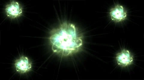 Atoms  animation in space Stock Footage 33653274