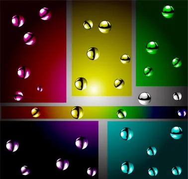 Atoms color Stock Illustration
