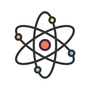 Atoms icon vector image. Stock Illustration