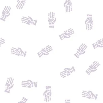 Atopic dermatitis glyph vector seamless pattern イラスト素材