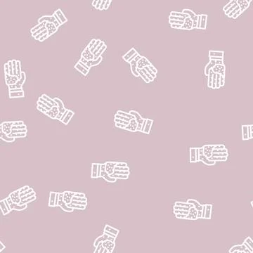 Atopic dermatitis line vector seamless pattern イラスト素材