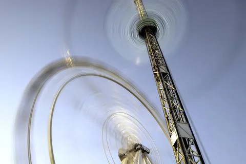 Atraction on movement in a park Stock Photos