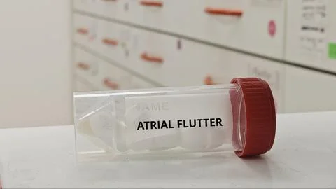 ATRIAL FLUTTER treatment tablets for control abnormal heart rhythm and prevent 스톡 사진