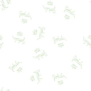 Atributes cabinet of psychologist glyph vector seamless pattern Stock Illustration