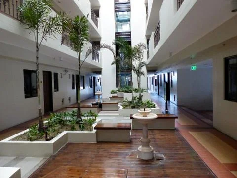 Atrium in a new building Stock Photos