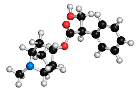 Atropine alkaloid molecule Stock Illustration