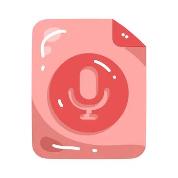 Attach audio Stock Illustration