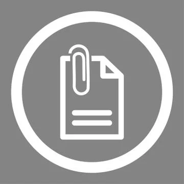 Attach Document Circled Vector Icon イラスト素材