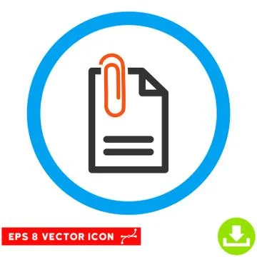 Attach Document Eps Rounded Icon Stock Illustration