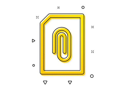 Attach Document icon. File sign. Vector Stock Illustration