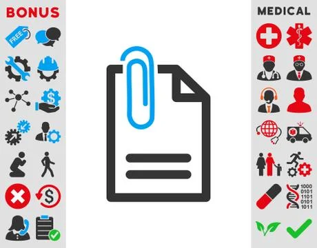Attach Document Icon イラスト素材