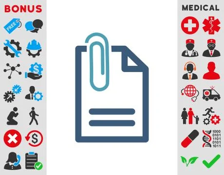 Attach Document Icon Stock Illustration