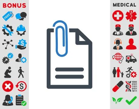 Attach Document Icon Stock Illustration