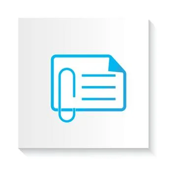 Attach Document Icon Stock Illustration
