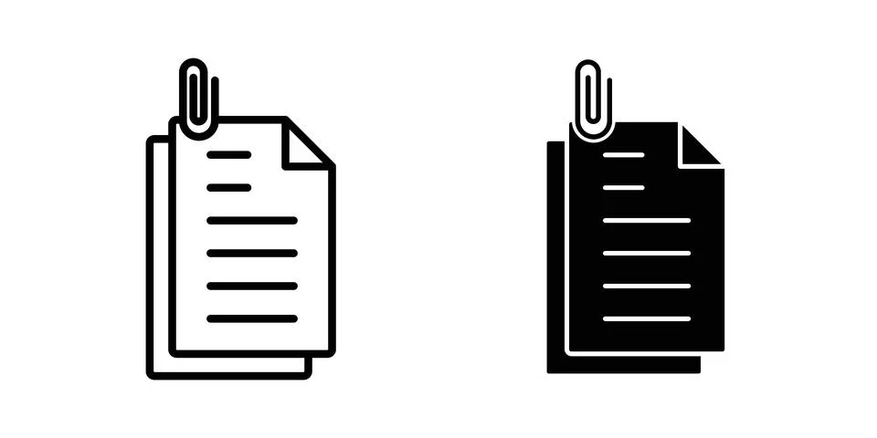 Attach document icon vector design illustrations 库存插图