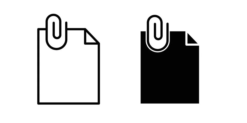 Attach document icon for web projects Stock Illustration